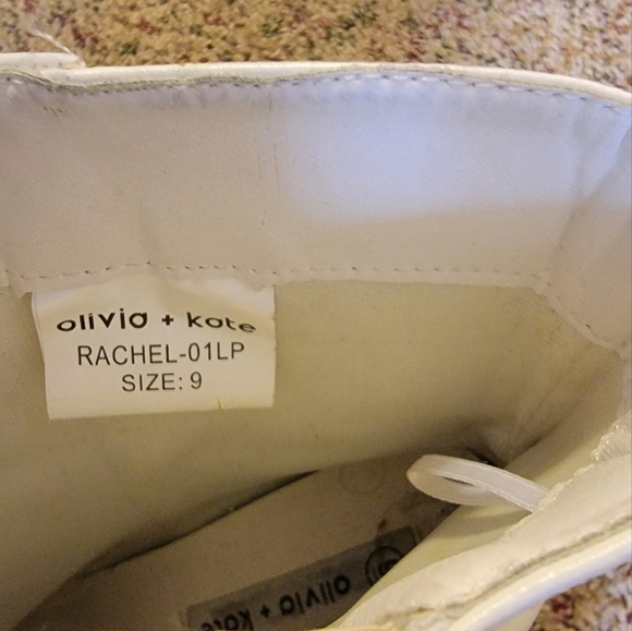 Olivia & Kate White Boots With Studs Side‎ Zipper size 9 NWOT - Picture 5 of 8